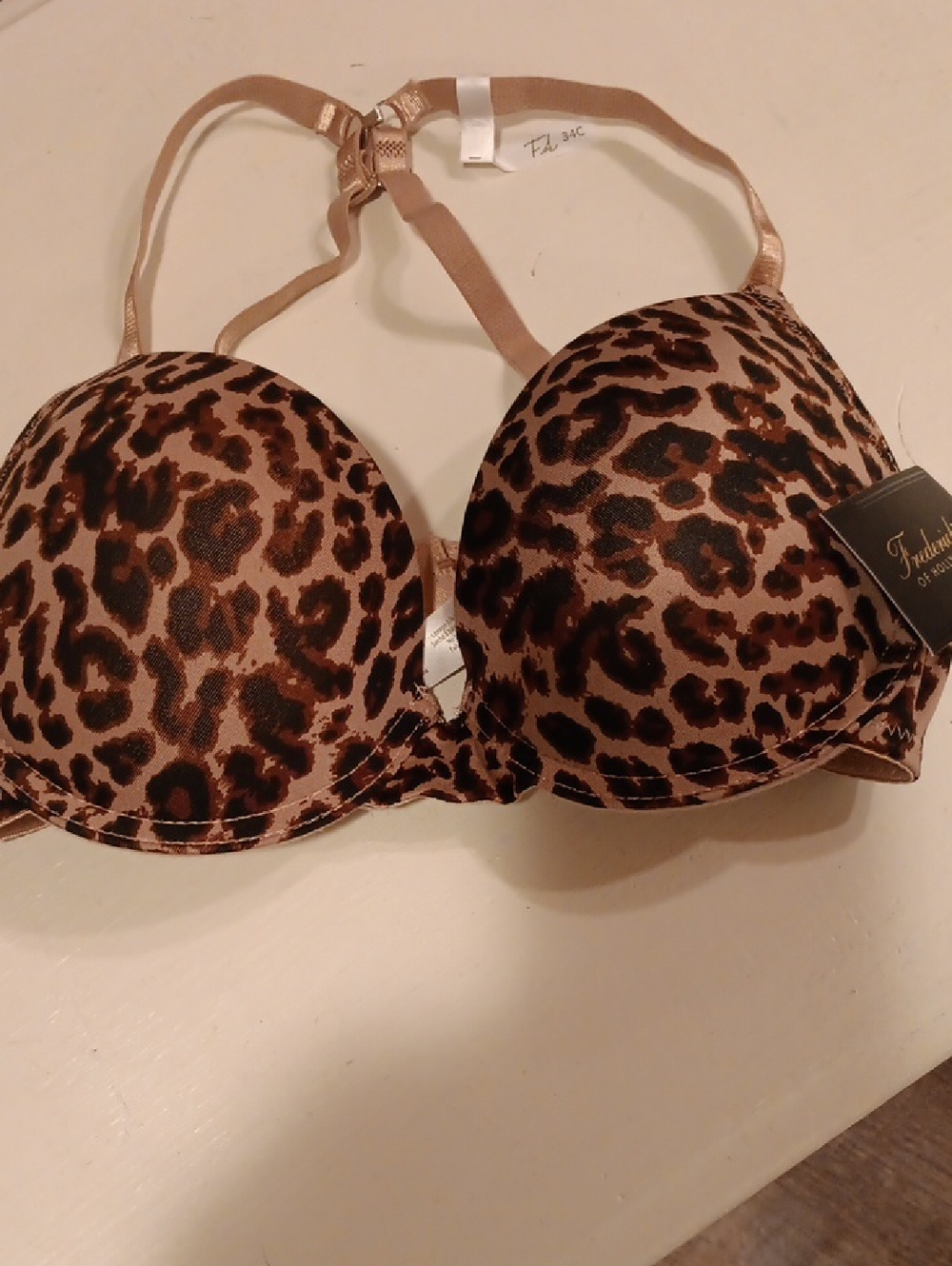 Frederick's of Hollywood Leopard Print Push-Up Bra - Brown & Black
